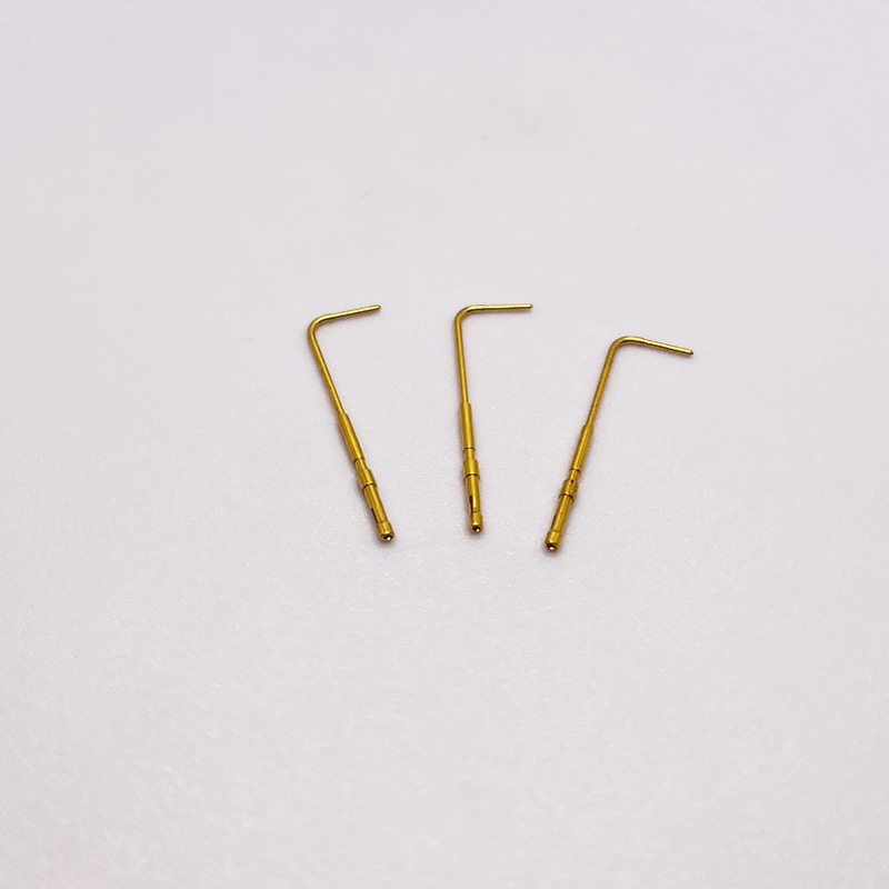 Pin de ángulo recto del contacto del conector del equipamiento médico del contacto del conector de la fibra óptica de 0.65x27m m