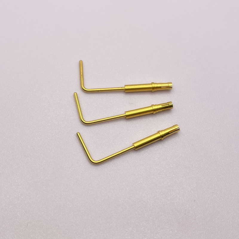 pines de contacto del conector de equipos industriales en ángulo recto de 2,2x32 mm